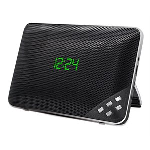 ESCAPE Flat bluetooth speaker with alarm clock & radio