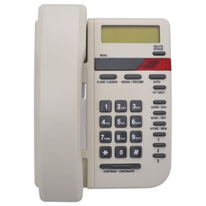 Caller ID Phone; English; White